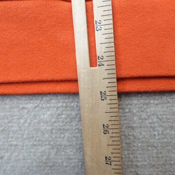 John Elliot Mens Sweater Medium Orange Solid Raglan Made in USA - Picture 6 of 11